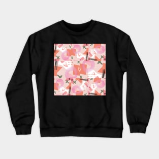 Creative Hearts of Spring Abstract Design Crewneck Sweatshirt